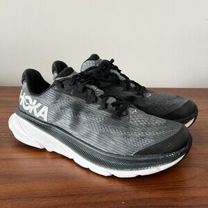 Hoka One One Clifton 9 Youth Running Shoes Black Gray 6.5